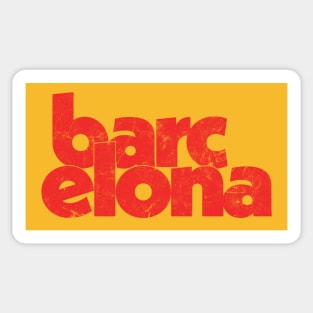 Barcelona // Retro Faded Style Typography Design Sticker